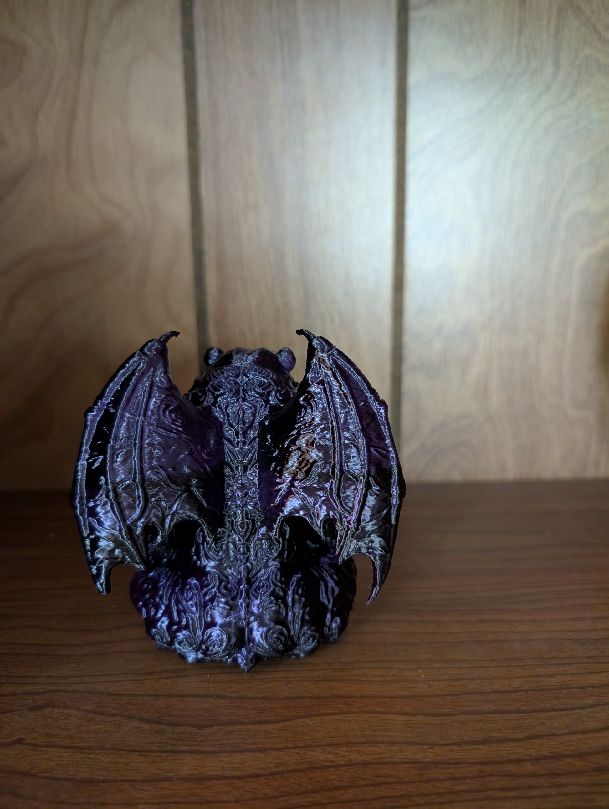 Mythical Beargoyle guardian statue displayed on a shelf