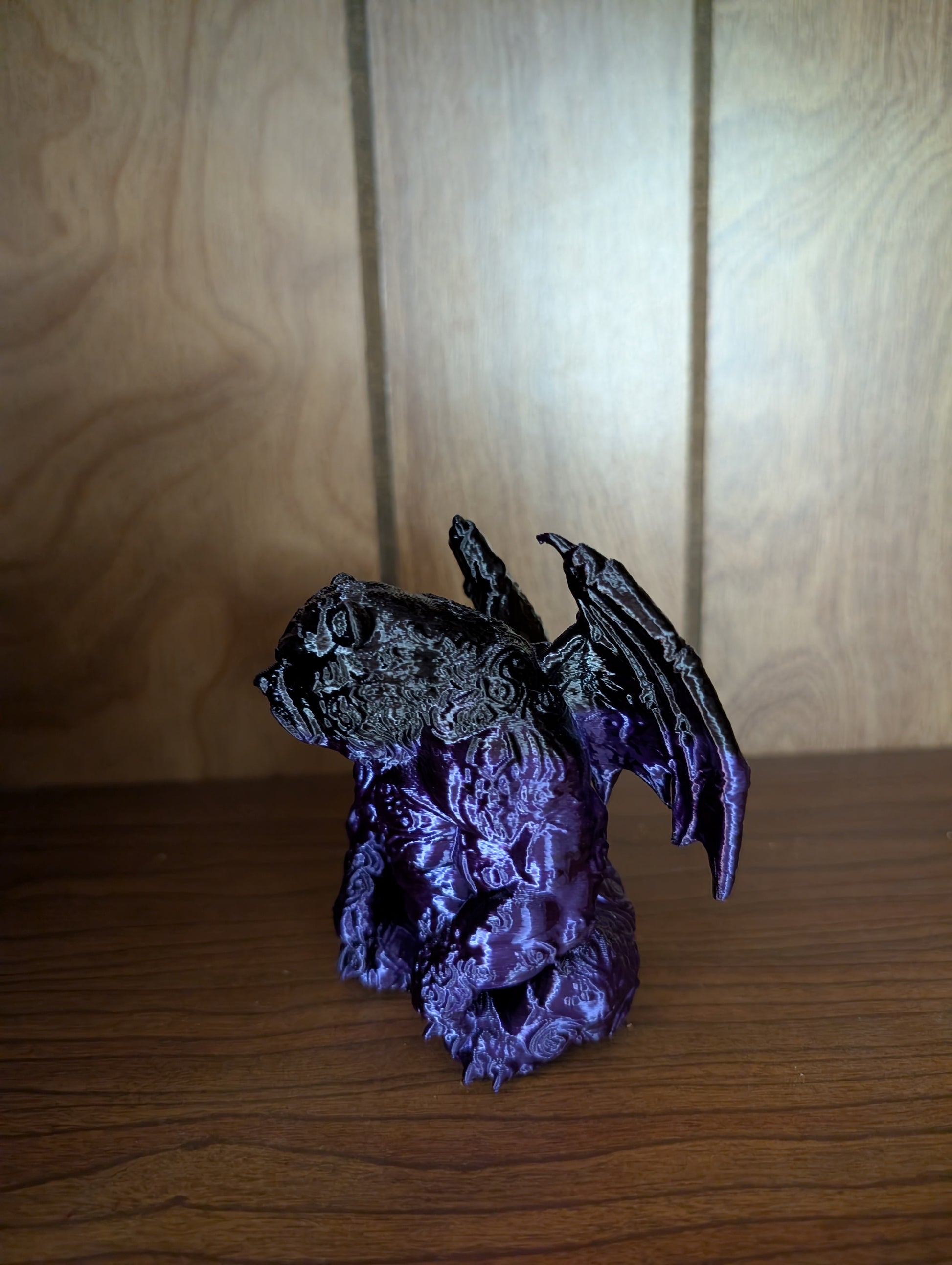 Mythical Beargoyle guardian statue displayed on a shelf