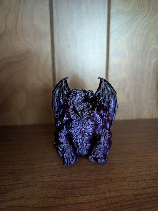Mythical Beargoyle guardian statue displayed on a shelf